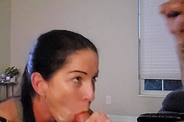 Tara Gives Herself A Nice Facial And Then Swallows Another Load Right Away!