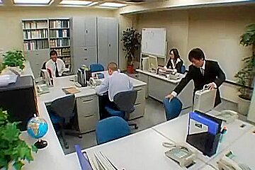 Japanese Office Lady Gets Fucked By Two