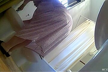 Spying Fat Step Mom Bathroom