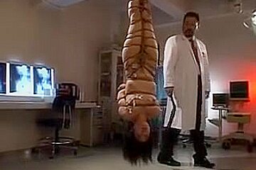 Drubbing A Japanese Nurse Upside Down