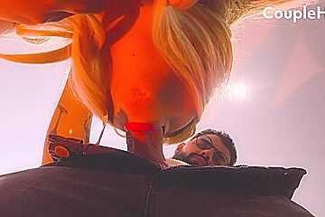 Cuckold Pov   Hubby Watch From Below While Hotwife Sucks Cock