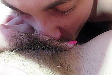 Big Clit Licking And Sucking Until She Cums Hard Hairy Girlfriend Huge Orgasm In Close Up (11) Min