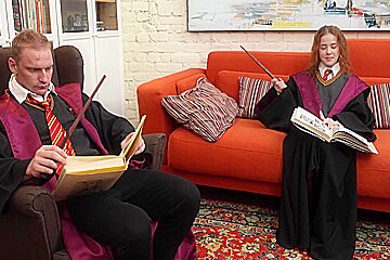 Harry Potter, Nicole Murkovski And Martin Spell   Hermione Gave A Blowjob Between Couples
