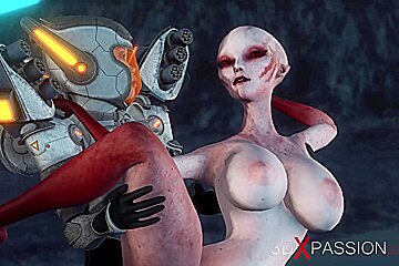 Female Alien Gets Fucked Hard By Sci Fi Explorer In Spacesuit On Exoplanet