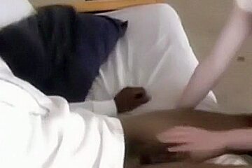 White Girl Sucks Her Black Bf's Cock, Masturbates And Has Doggystyle Sex On The Sofa.