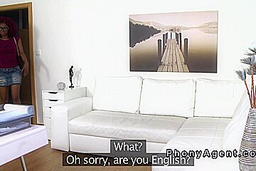 Angry Ebony Fucks Fake Agent In Office