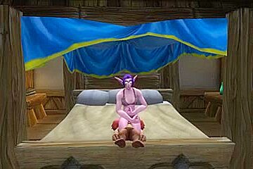 Female Night Elf Smothers Small Girl With Her Ass