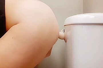 Suction Anal Dildo Solo Bathroom