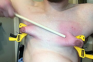 Clint Cumin  Disabled Slave Chest Punishment