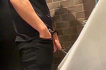 Aussie Uncut Cocks Spy Nightclub Urinals