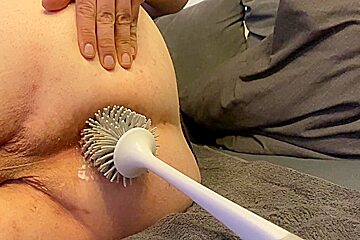 Bhdl In   Hard Slutty Sinkhole Cleaning   Deep Assfuck With Toiletbrush