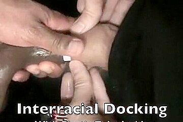 Interracial Docking (with Plastic Tube Inside)