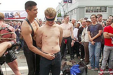 Bound In Public. Noah Brooks Is Dragged Through The Streets Bound And Pissed O