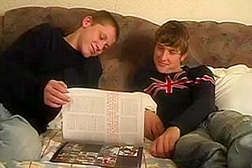 Russian Studs Read Homosexual Magazine, Previous To Have Sex