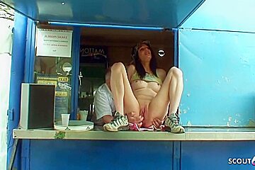 Old Ugly Guy Seduces Homeless Young Girl In Public, Sex For Food   Fickschnitte(18)