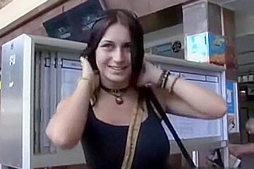 Sexy Goth Girl Is Not Afraid To Enjoy Public Blowjob And Banging