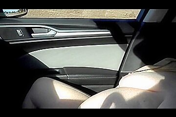 BBW Nude Flashing And Masturbating In Car