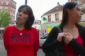 Two Chicks Fucked For Cash