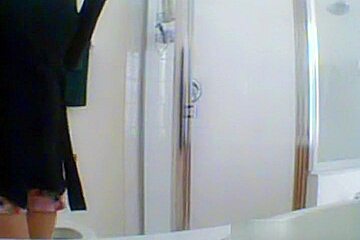 Dark Brown Wife Takes A Shower