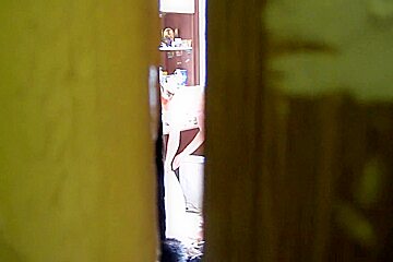 This Cutie Forgot To Shut The Door Properly Before