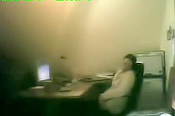 Raunchy Security Cam Masturbation From The Office Cutie