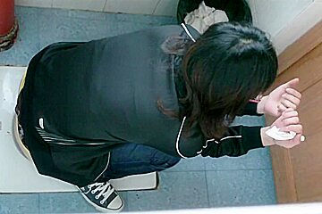 Asian Chicks Pissing In Public Toilets Squating And A Hairy Beaver