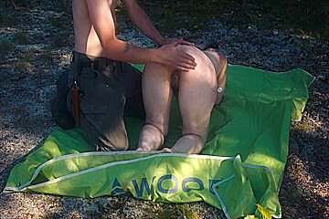 Outdoor Camping Extreme Orgasm With Vibrator Tied To Leg And Other Surprises