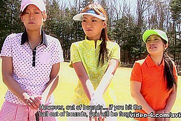 Nana Kunimi In Golf Loving Hottie Nana Kunimi And Her Friends Get Used Up   AviDolz