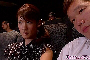 Japanese Model Gf Blowing Cock In Cinema