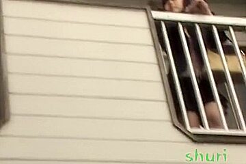 Great Pussy View After A Skirt Sharking On The Balcony