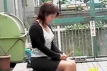 Busty Asian Babe Gets Boob Sharking While Texting.