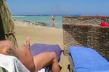 Beach Blow And Masturbation