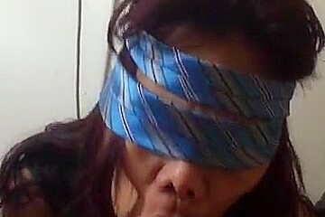 Amateur Asian MILF Blindfold POV Blowjob