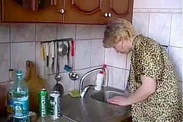 Russian Step Moms Irina   Having Sex In The Kitchen