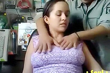 Latina Store Keeper Has Sex With Her Police Officer Bf On The Job