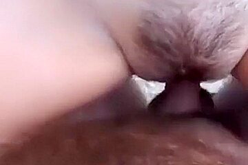 Fucking My Wife With Hairy Pussy On The Beach