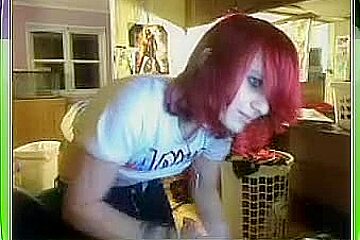 Chubby Redhead Teen (18)+ Dildoes Her Yummy Holes On Cam