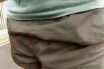 (35) COCK OUT FREEBALL WEARING NYLON SHINY SHORTS SUPERMAKET