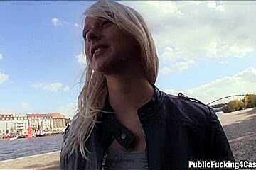 Real Non Professional Eurobabe Nailed In Public For A Chunk Of Money