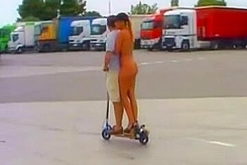 Naked French Chick In A Vintage Public Sex Clip