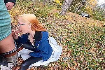 Redhead Beauty Girl Fucked In The Forest