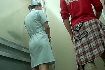 Nasty Man Sharked Her Skirt In The Lift Of Medical Clinic