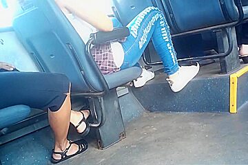 Cavala De Perna Aberta No Onibus