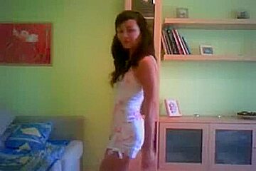 Spanish Beauty Dancing At Home