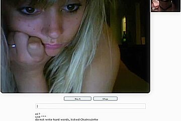 Chatroulette #(35) Beautiful Blond Take Orgasm