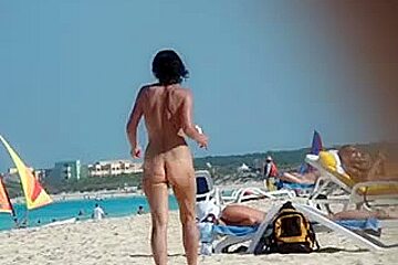 Voyuer's Video Featuring Mature Women Sunbathing On The Beach