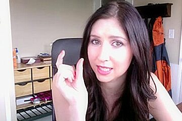 Wonderful Brunette Dirty Talks With A Dude On Camera